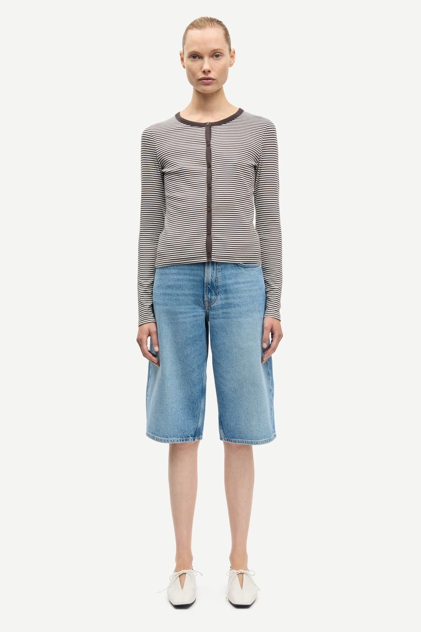 Samsøe - Saalexo Cardigan - Mulch Stripe - Bilde 5