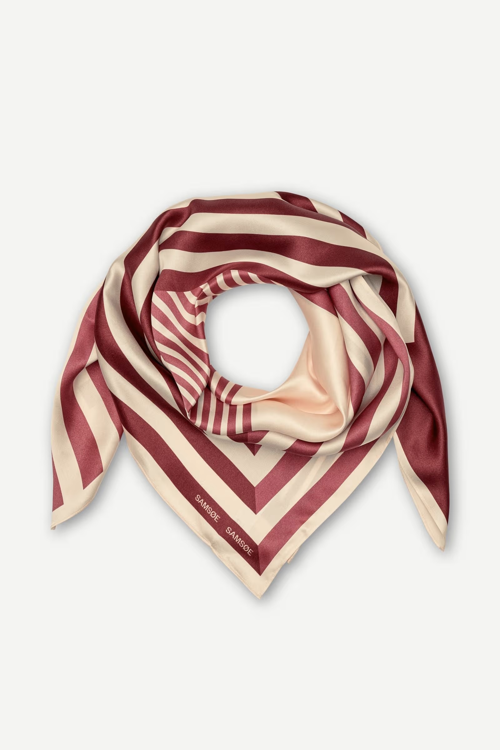 Samsøe - Saelli Silke Skjerf - Zinfandel Stripe