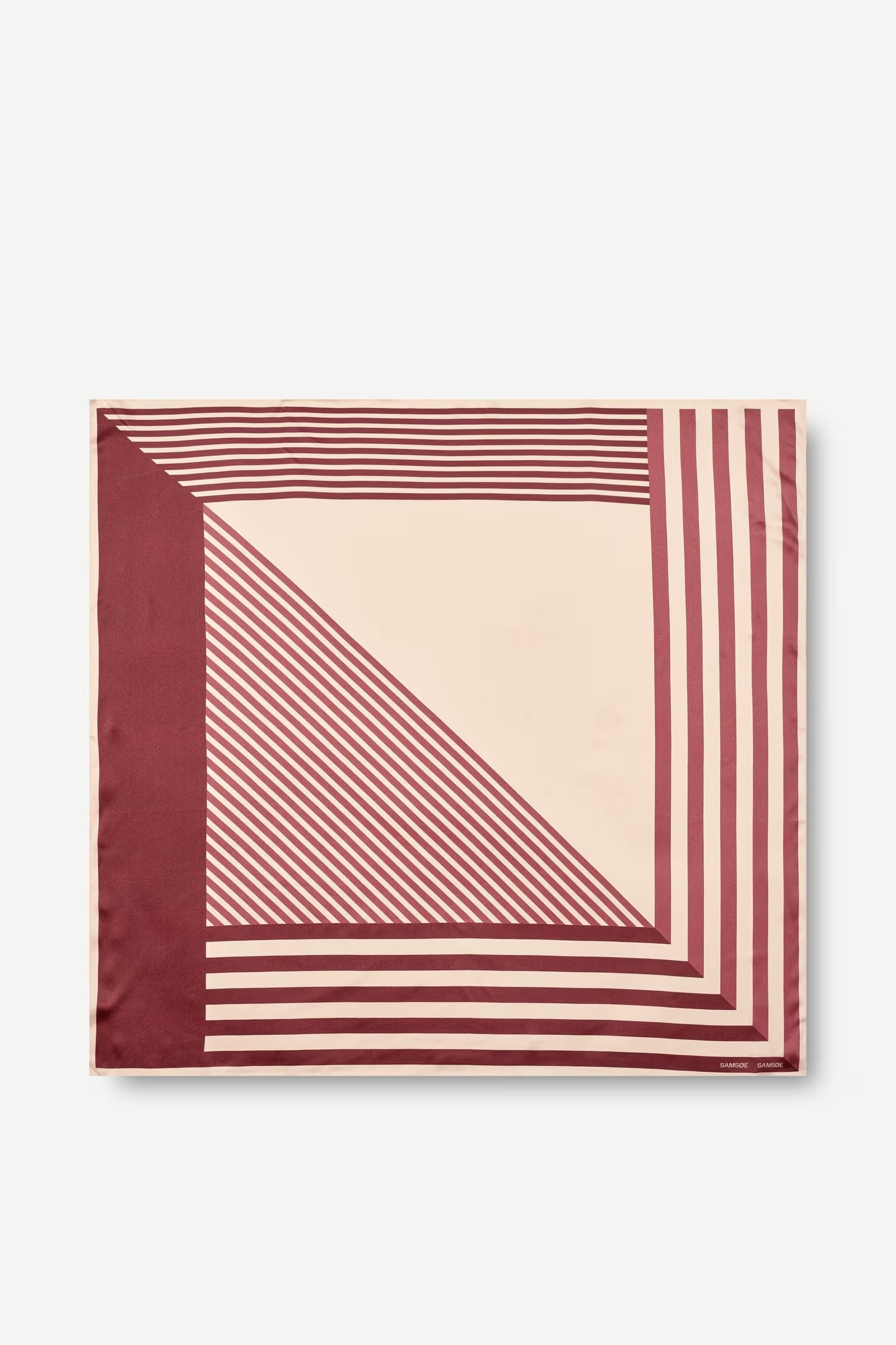 Samsøe - Saelli Silke Skjerf - Zinfandel Stripe - Bilde 2