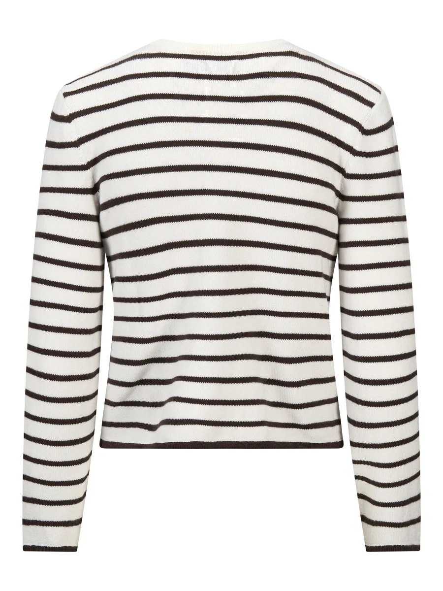 Ella & il - Lisa Cotton Cardigan - White/Brown - Bilde 2