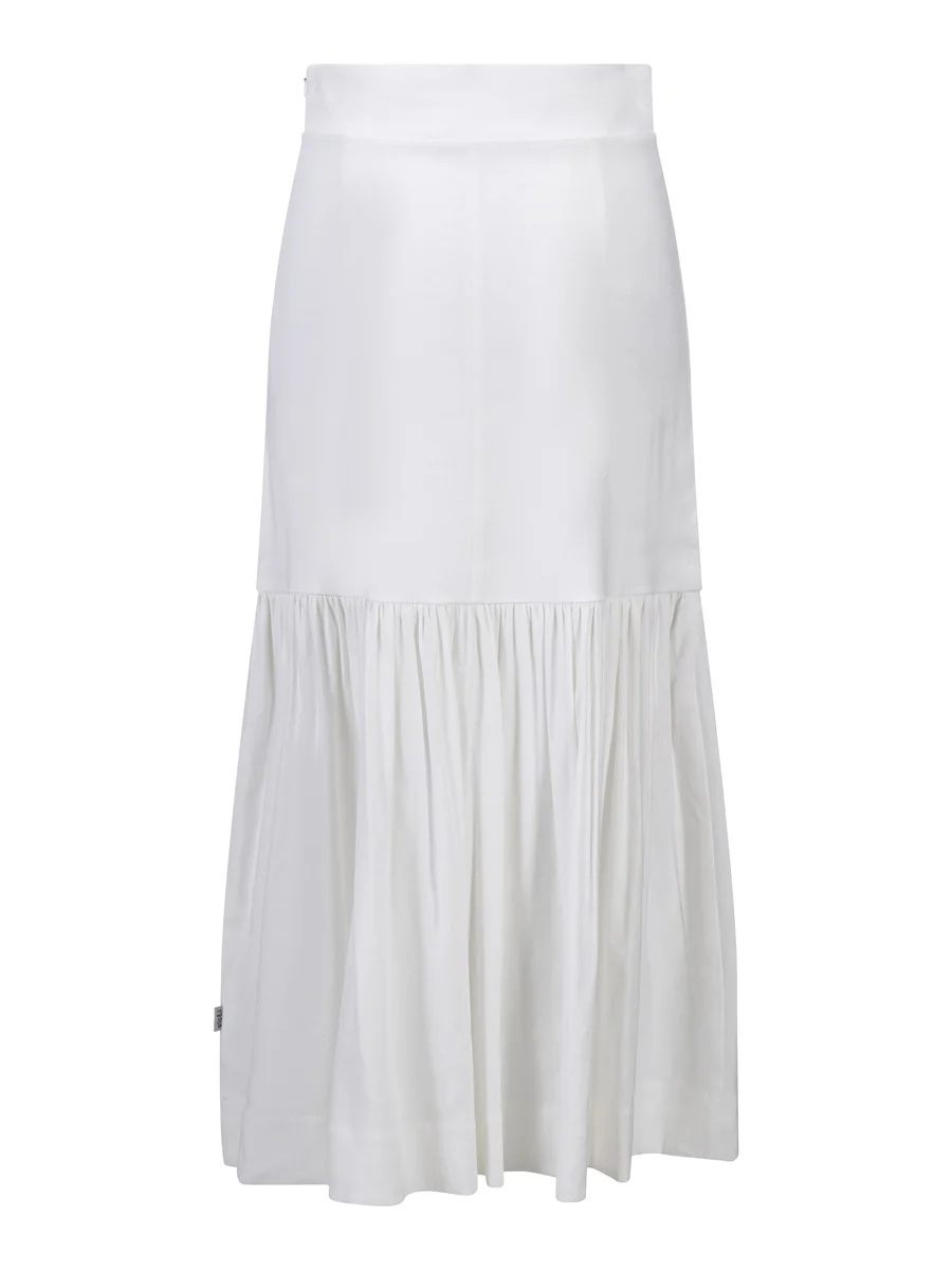 Ella & il - Lill Stretch Lin Skjørt - White - Bilde 2