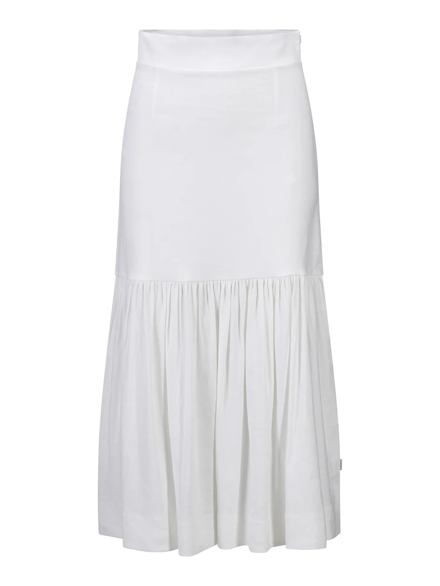 Ella & il - Lill Stretch Lin Skjørt - White