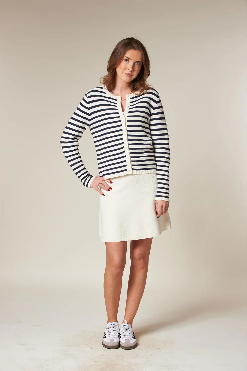 Arnie says - Bella Links Stripe Cardigan - Cream/Navy - Bilde 6