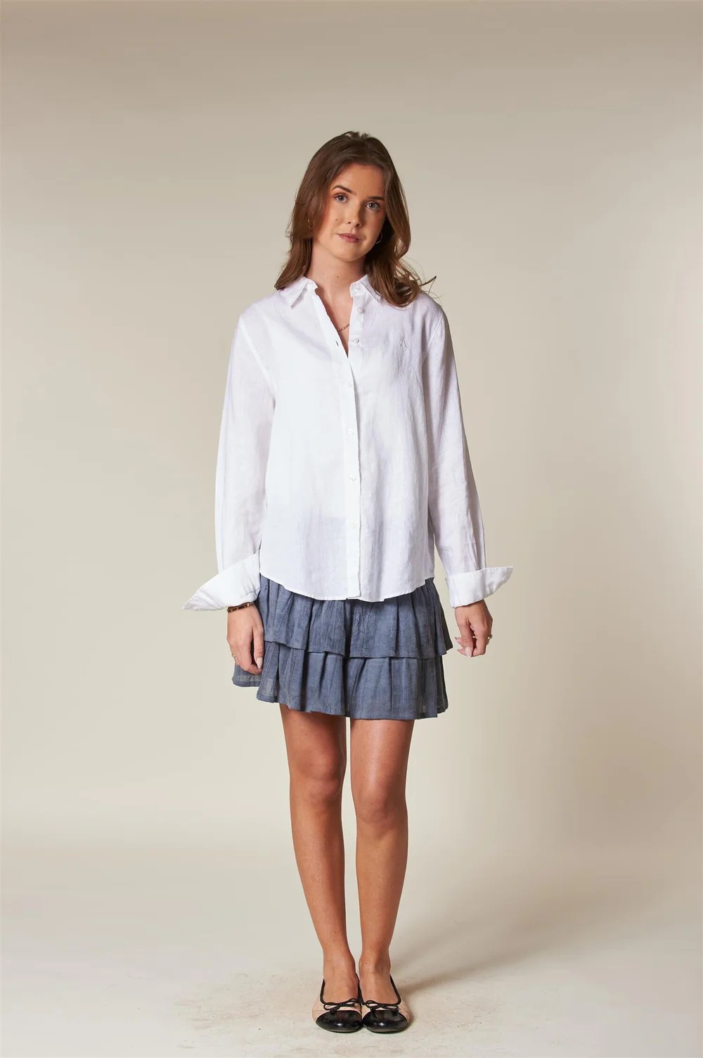 Arnie says - ARC Linen Classic Skjorte - White - Bilde 5