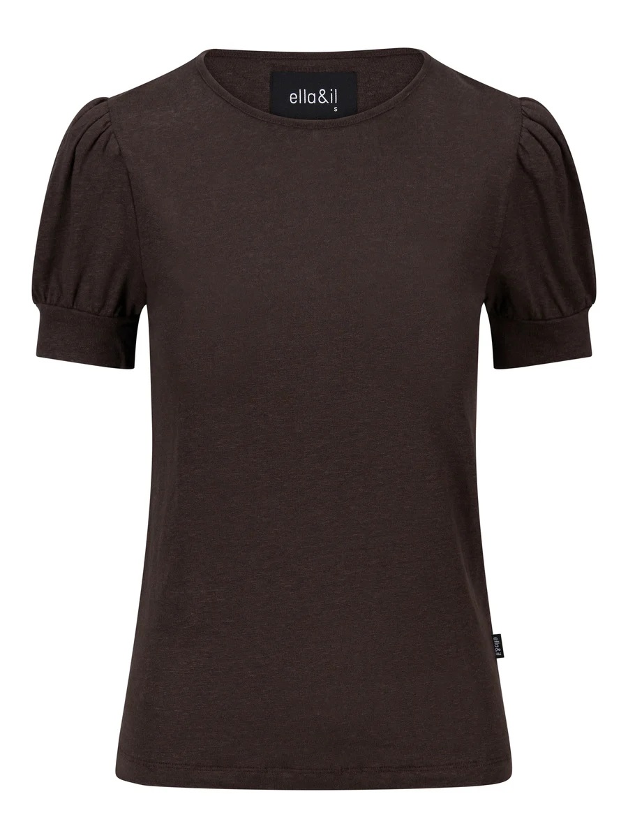 Ella & il - Madeleine Lin Tshirt - Dark Brown