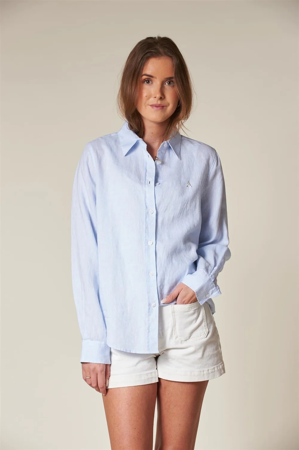 Arnie says - ARC Linen Classic Skjorte - Lt Blue