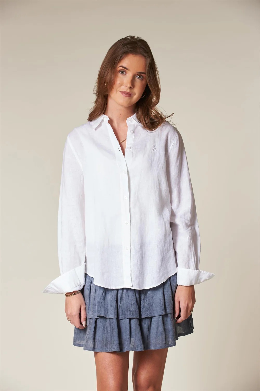 Arnie says - ARC Linen Classic Skjorte - White - Bilde 4
