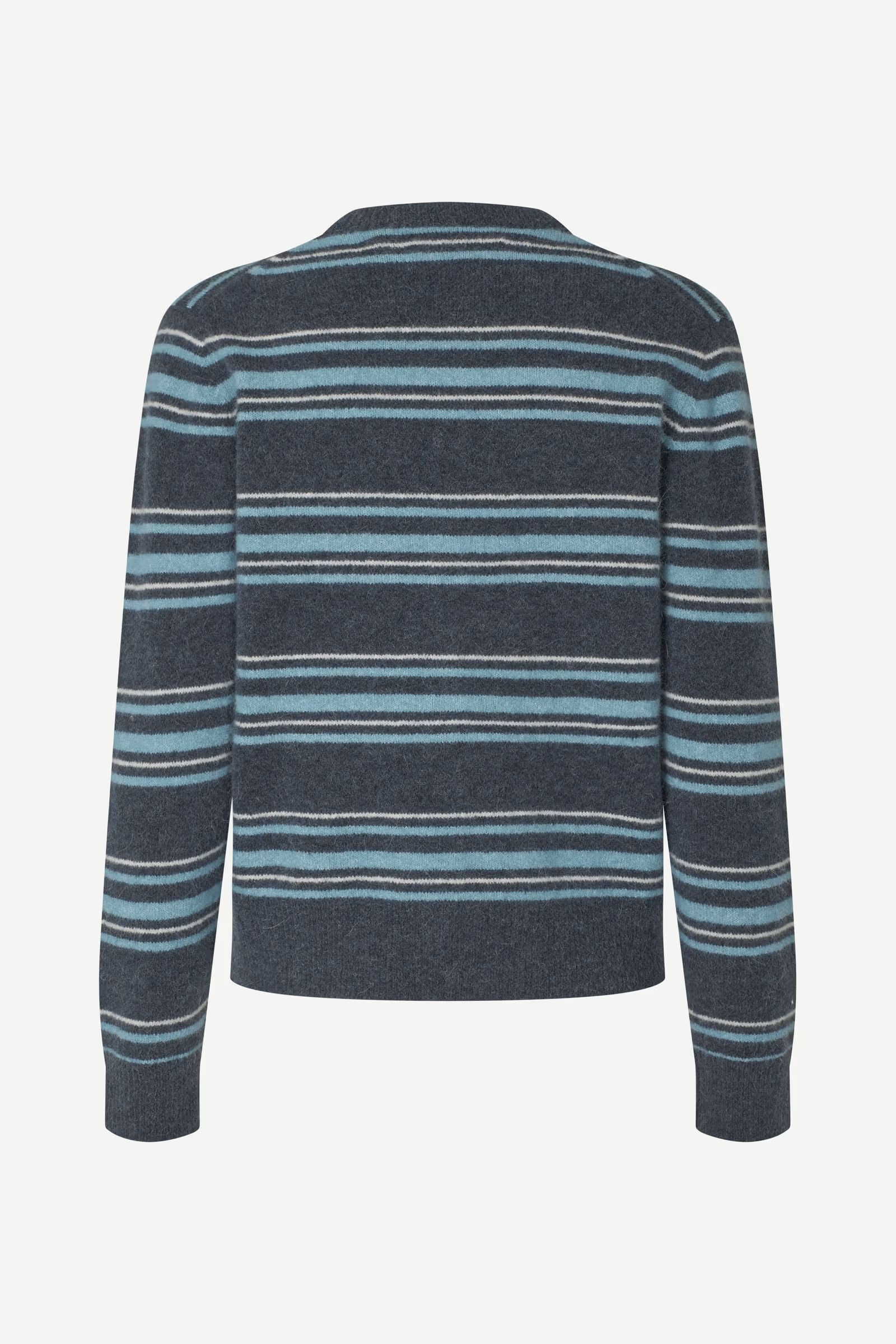 Samsøe - Nor Short Cardigan - Ombre Blue Stripe - Bilde 3