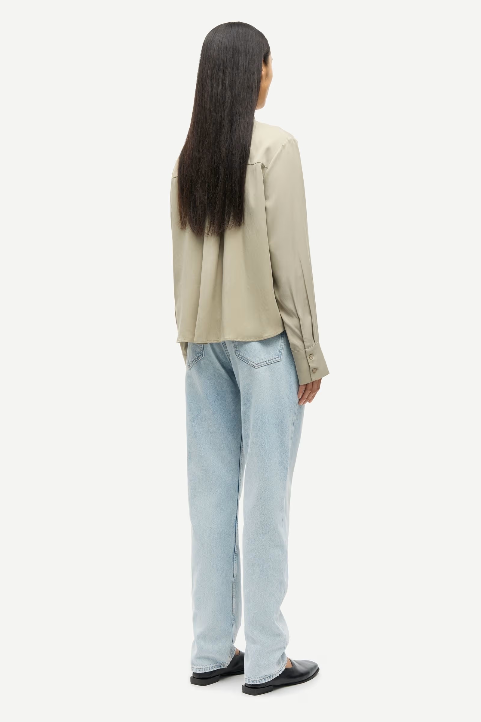 Samsøe - Samina ls Skjorte - Silver Sage - Bilde 2
