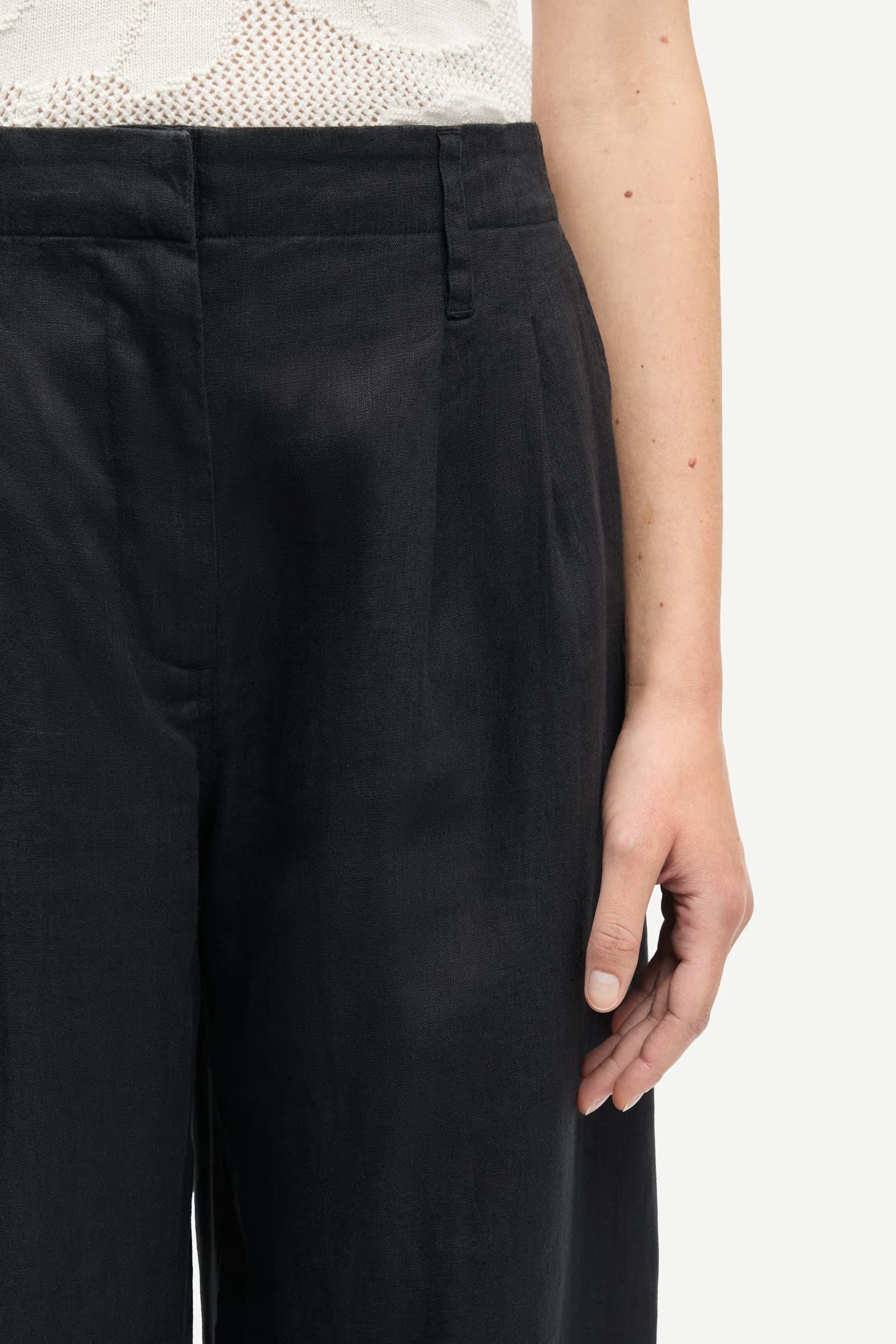 Samsøe - Saiben Lin Bukse - Black - Bilde 7