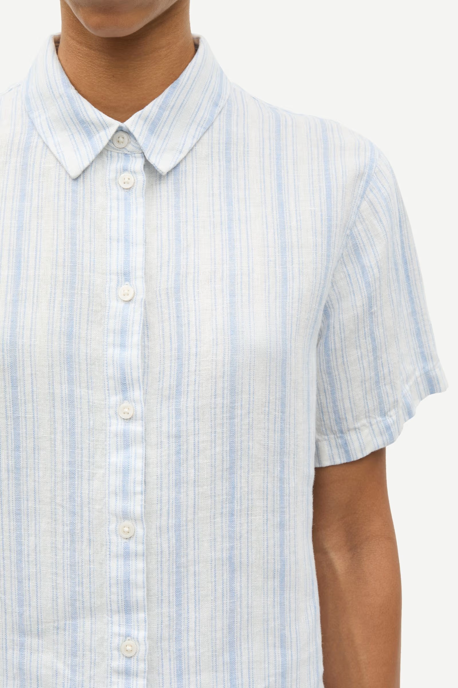 Samsøe - Samina ss Skjorte - Clear Blue Stripe - Bilde 3