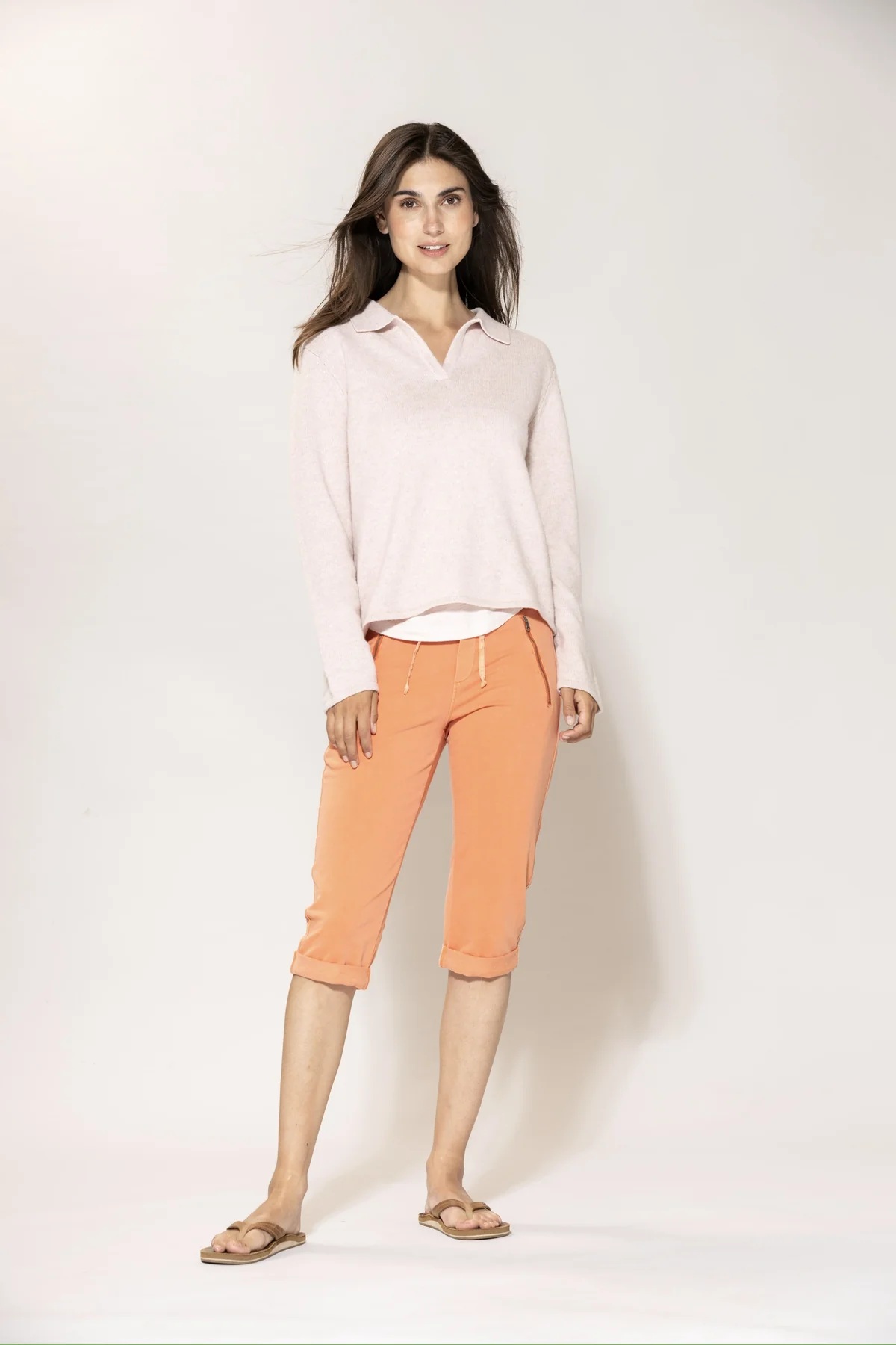 Blue - Jutta Capri Bukse - Dusty Orange