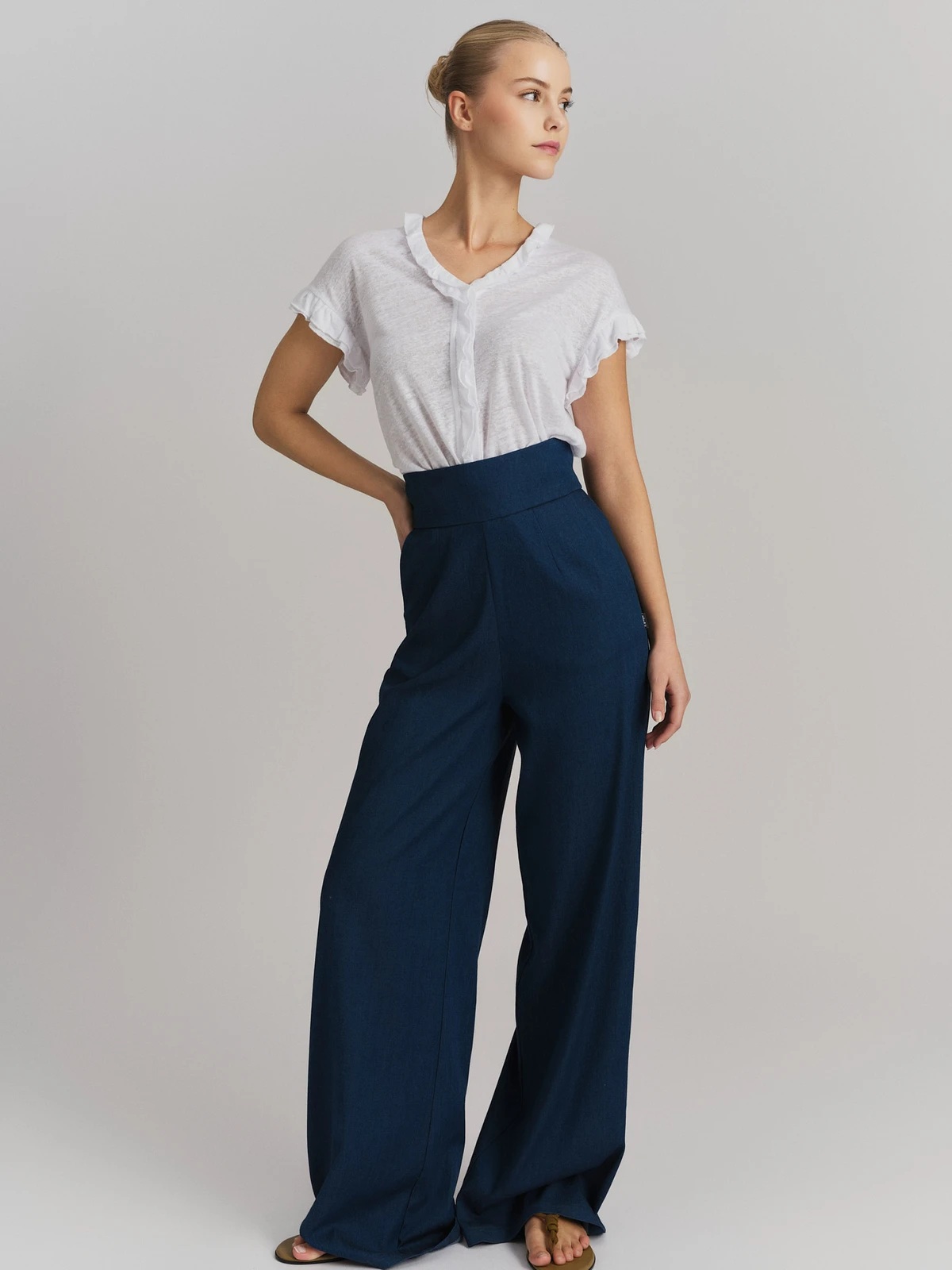 Ella & il - Felica Tencel Bukse - Dark Blue - Bilde 5