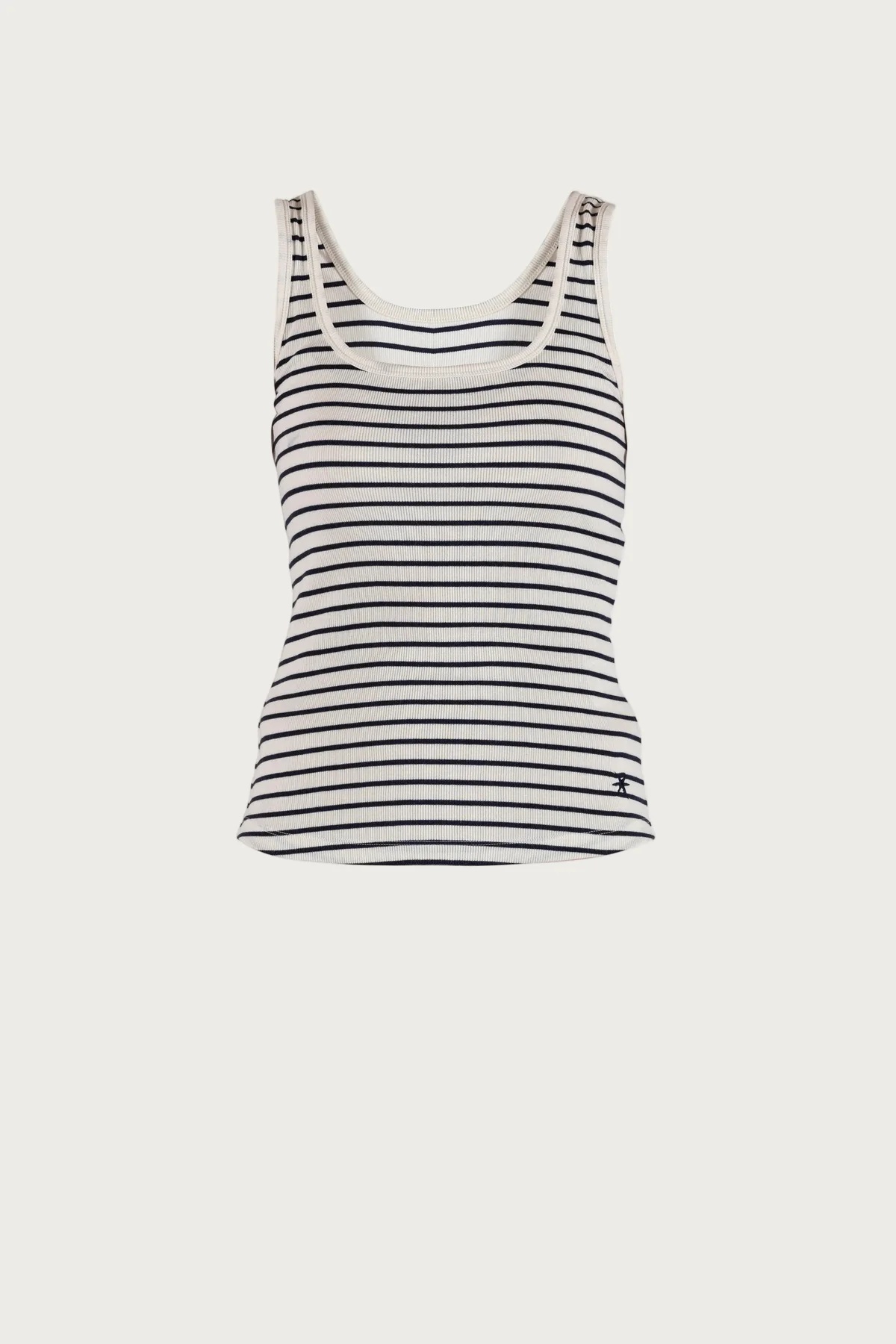 Blue - Anna May Stripe Topp - Ecru/Navy - Bilde 2