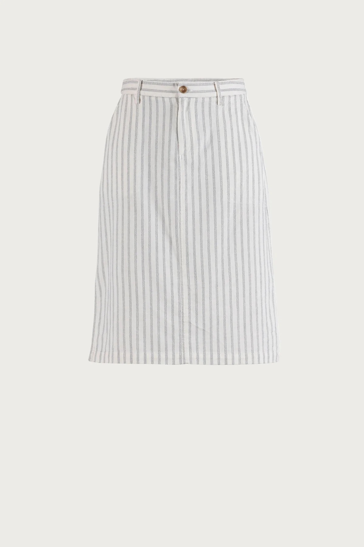Blue - Lizzie Stripe Skjørt - Cream/Dusty Navy - Bilde 2