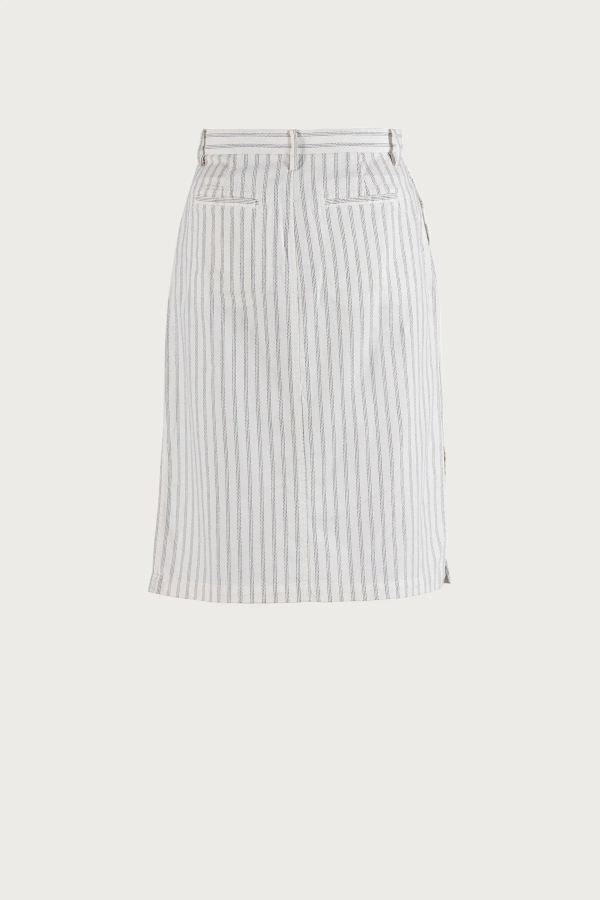 Blue - Lizzie Stripe Skjørt - Cream/Dusty Navy - Bilde 3