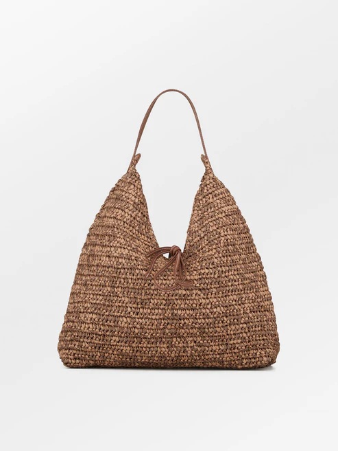 Becksøndergaard - Paper Straw Siena Veske - Mocha Brown