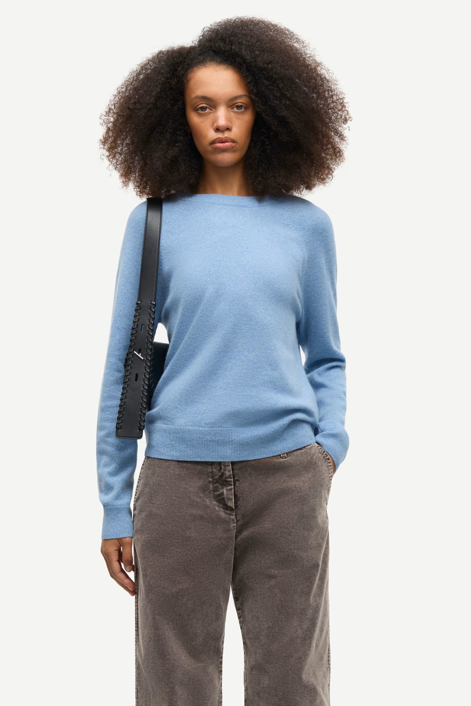 Samsøe - Boston Cashmere Genser - Frozen Fjord
