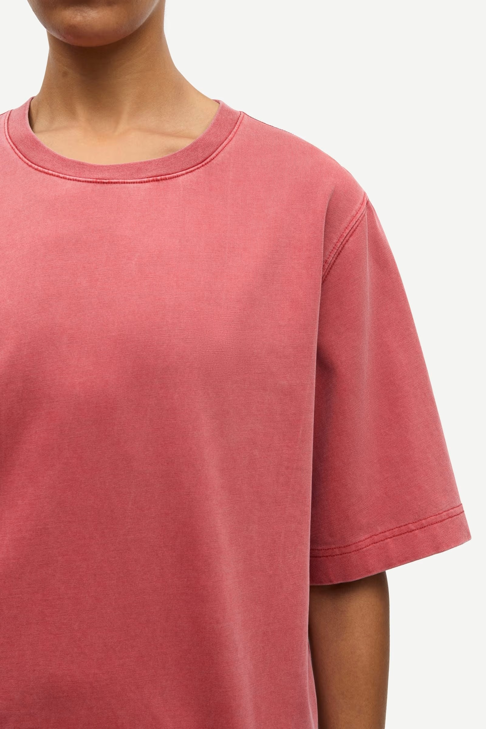 Samsøe - Saabby Tshirt - Tomato Red Pigment - Bilde 5