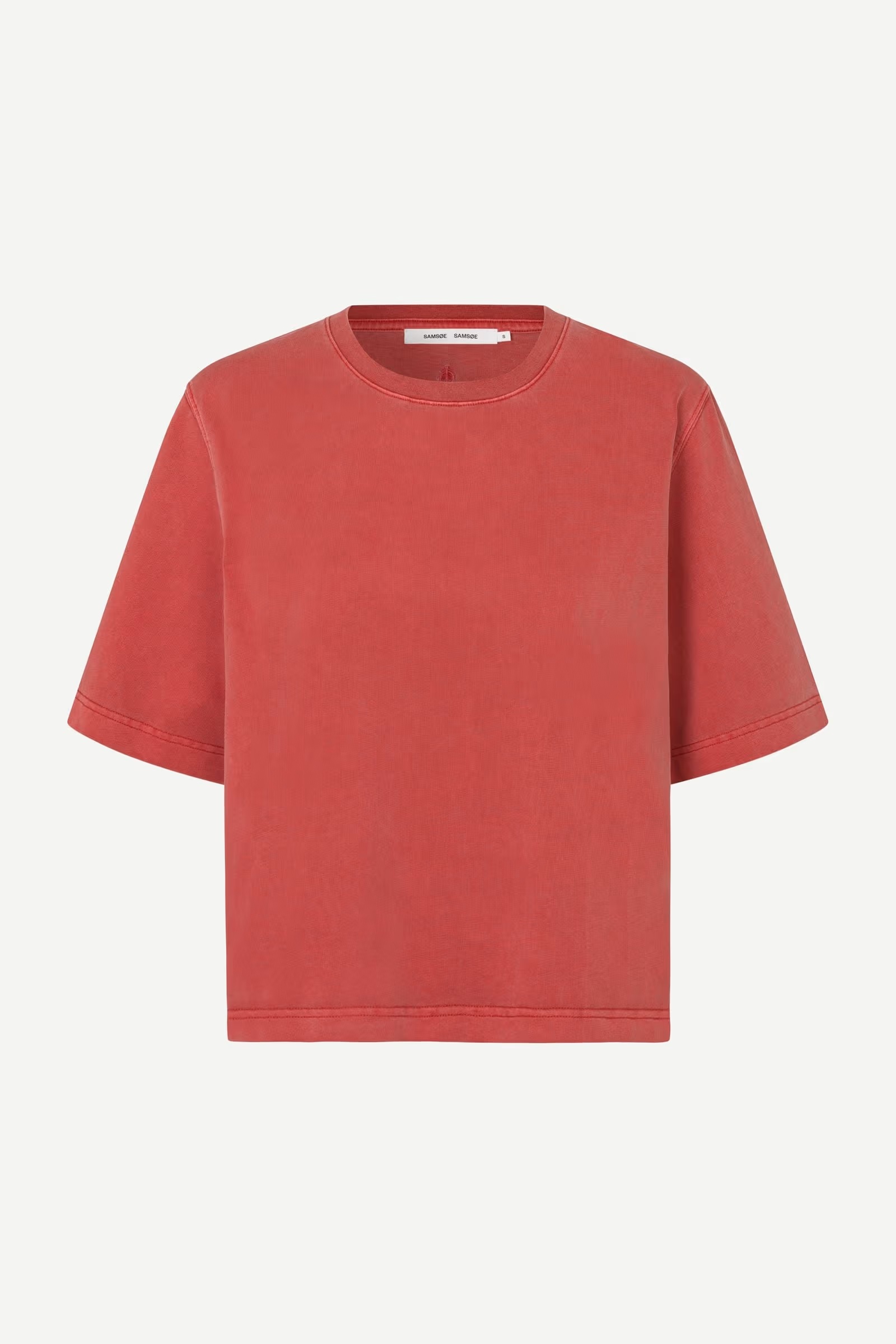Samsøe - Saabby Tshirt - Tomato Red Pigment - Bilde 6