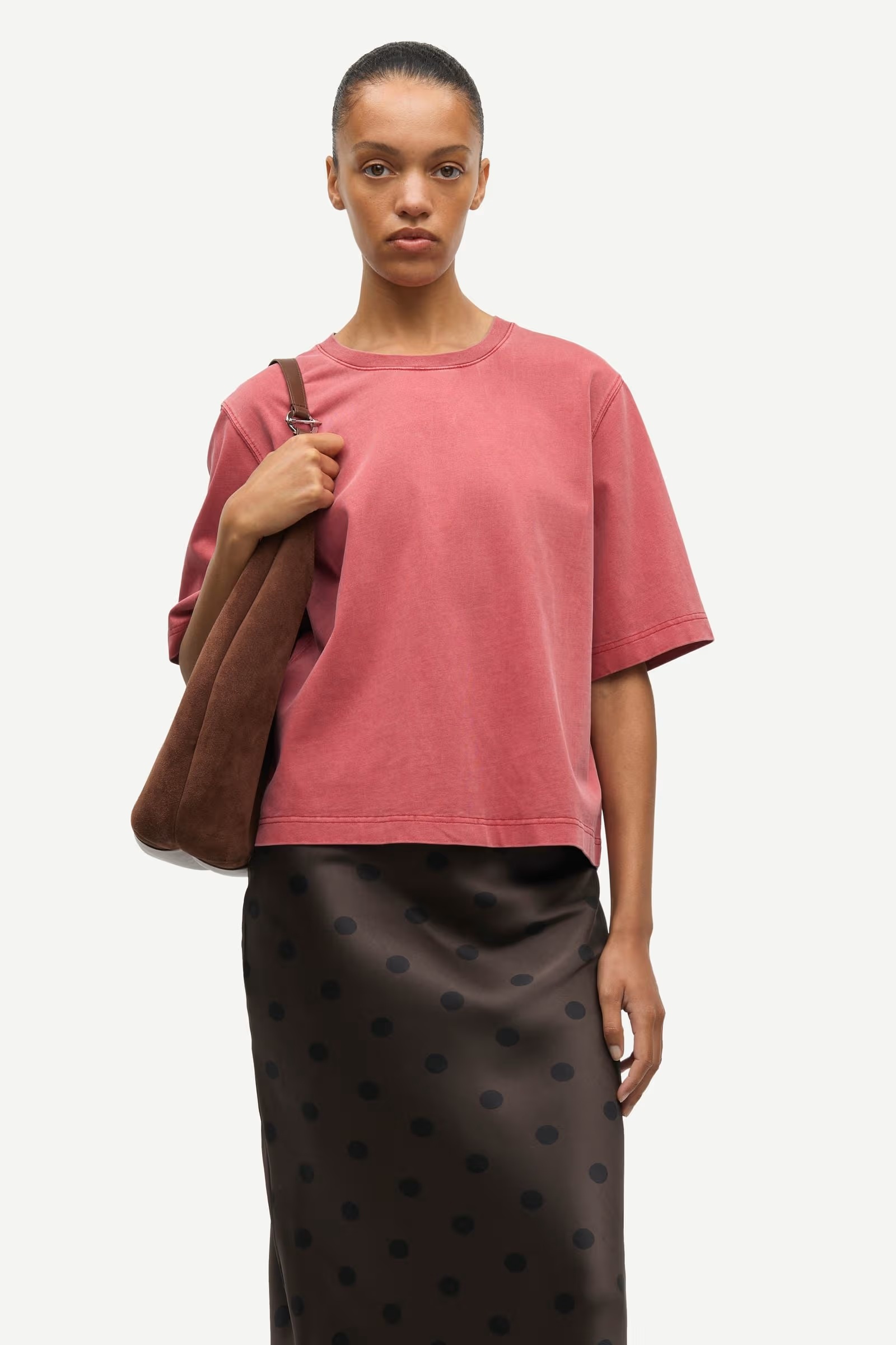 Samsøe - Saabby Tshirt - Tomato Red Pigment