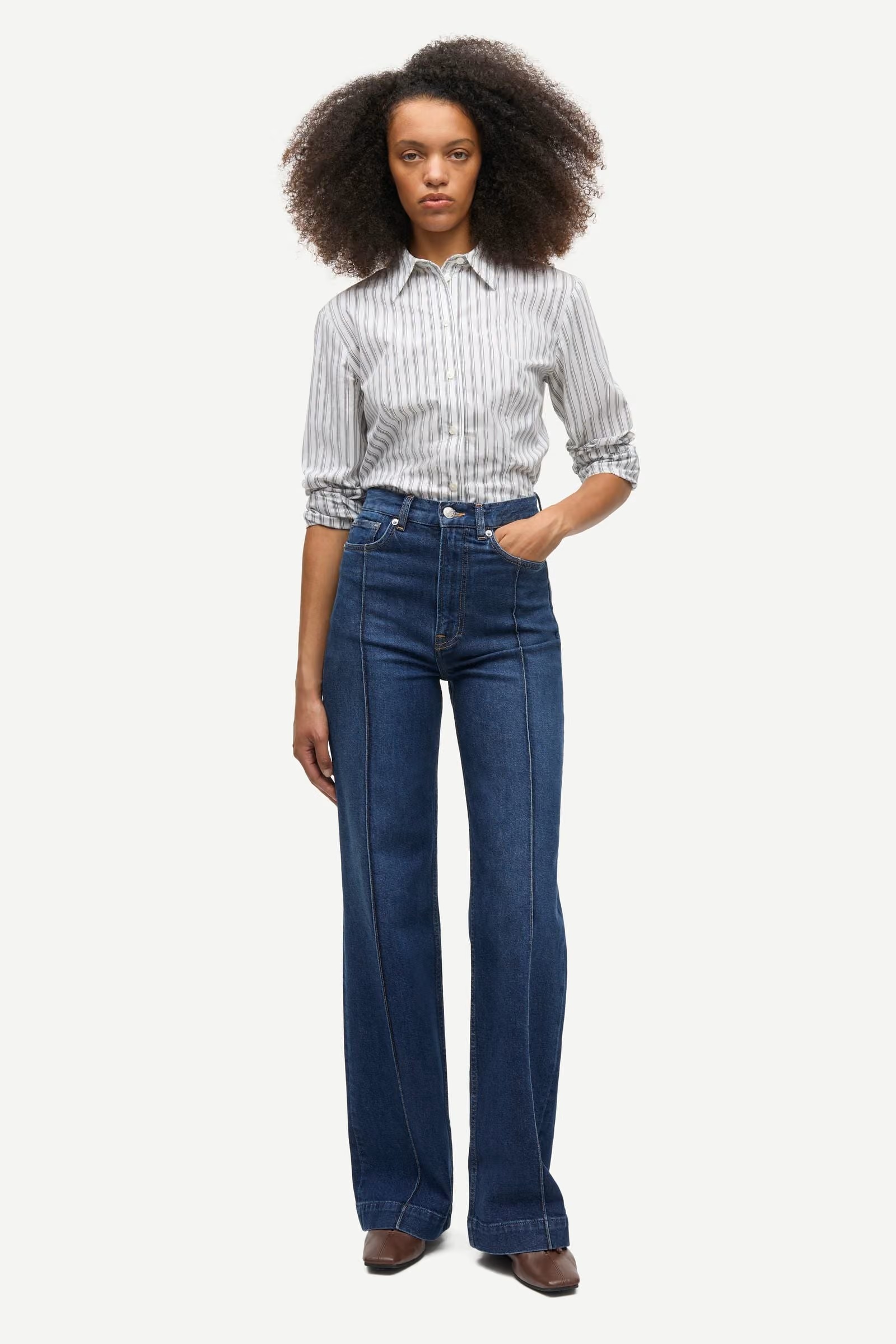 Samsøe - Sarebecca Jeans Tuck - Paris Blue Comfort