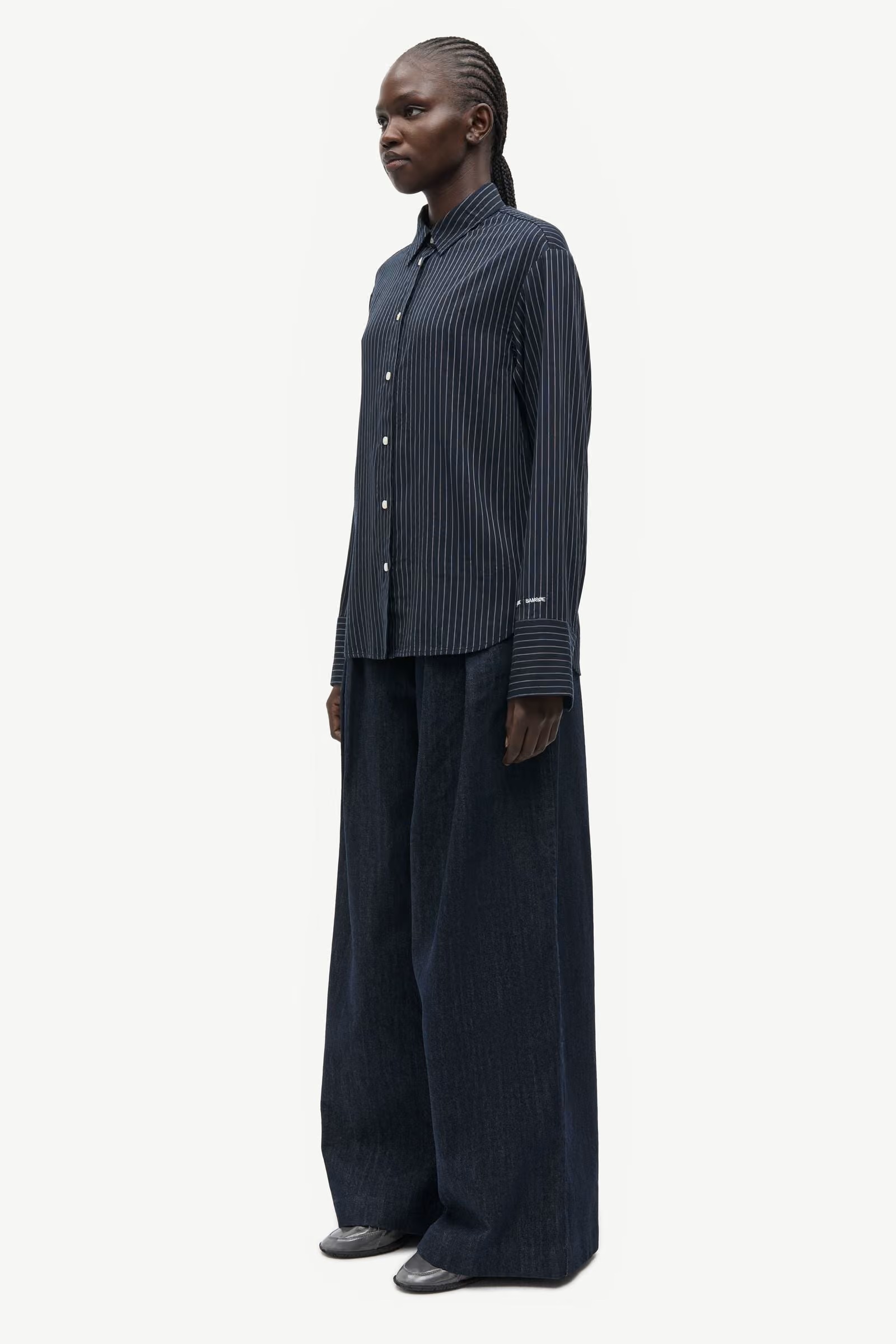Samsøe - Saryanna Skjorte - Salute Pinstripe - Bilde 4