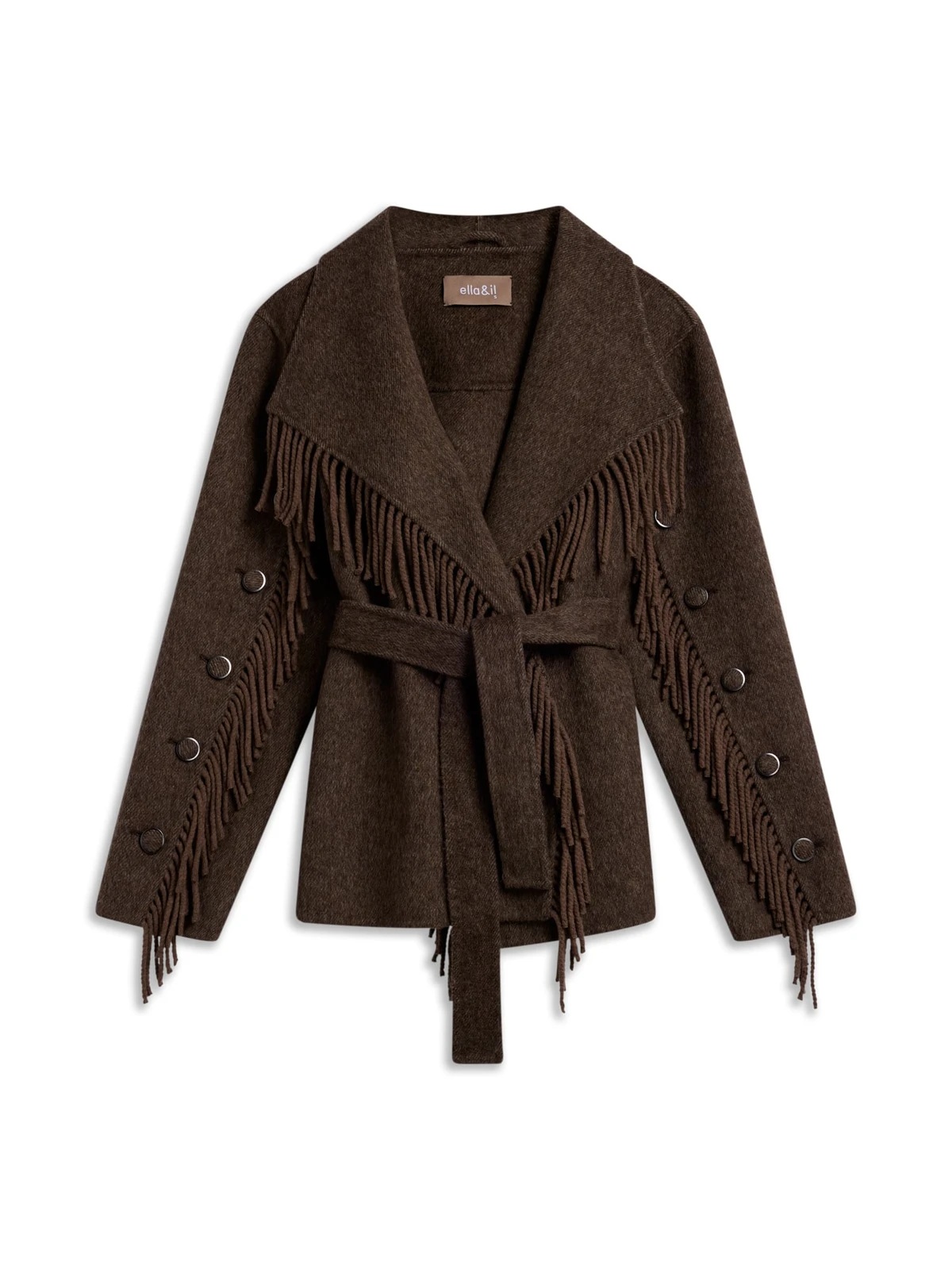 Ella & il - Hedvig Ull Jakke - Dark Brown - Bilde 2