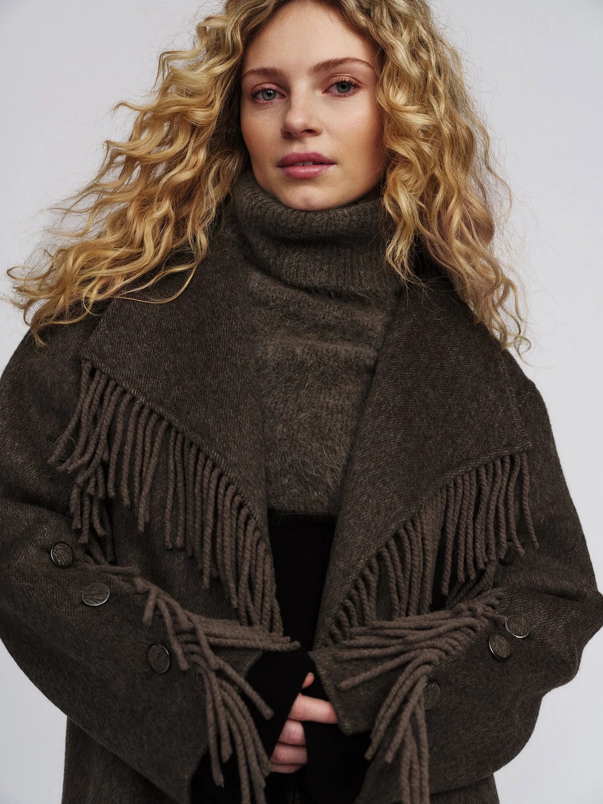 Ella & il - Hedvig Ull Jakke - Dark Brown - Bilde 3