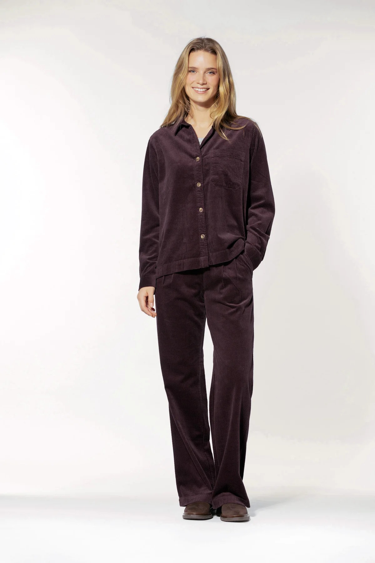 Blue - Gillian Cord Bukse - Aubergine - Bilde 2