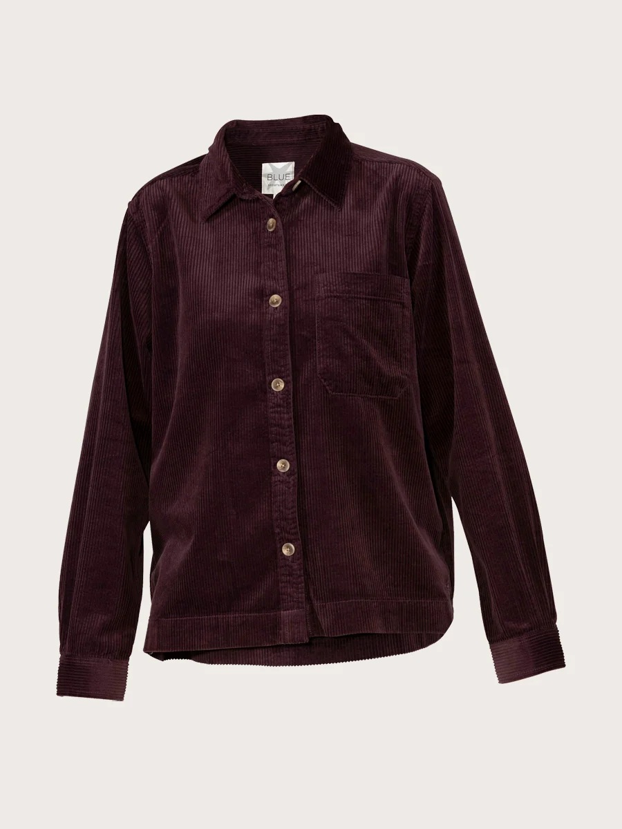 Blue - Gas Cord Skjorte - Aubergine