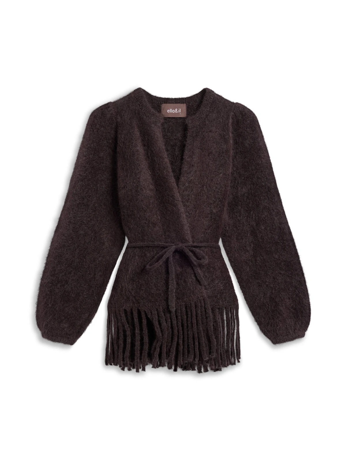 Ella & il - Fidele Chunky Cardigan - Dark Brown