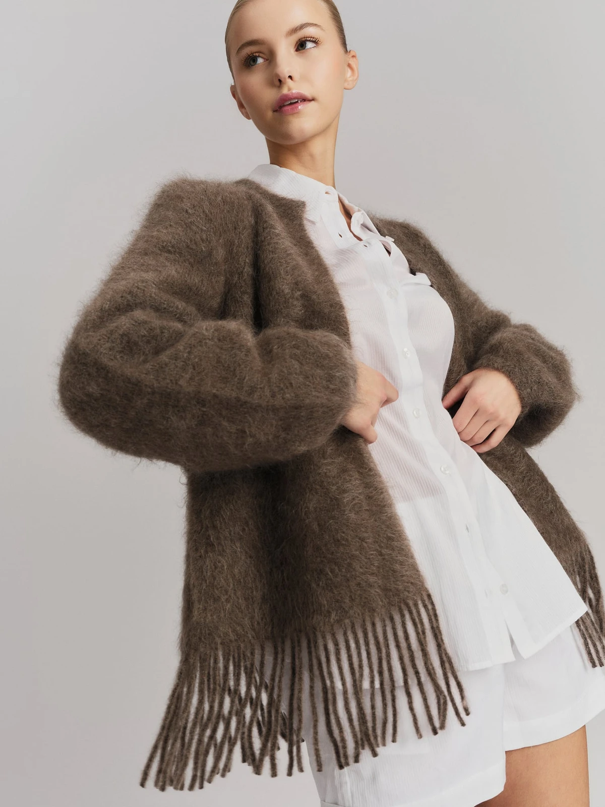 Ella & il - Fidele Chunky Cardigan - Dark Brown - Bilde 3