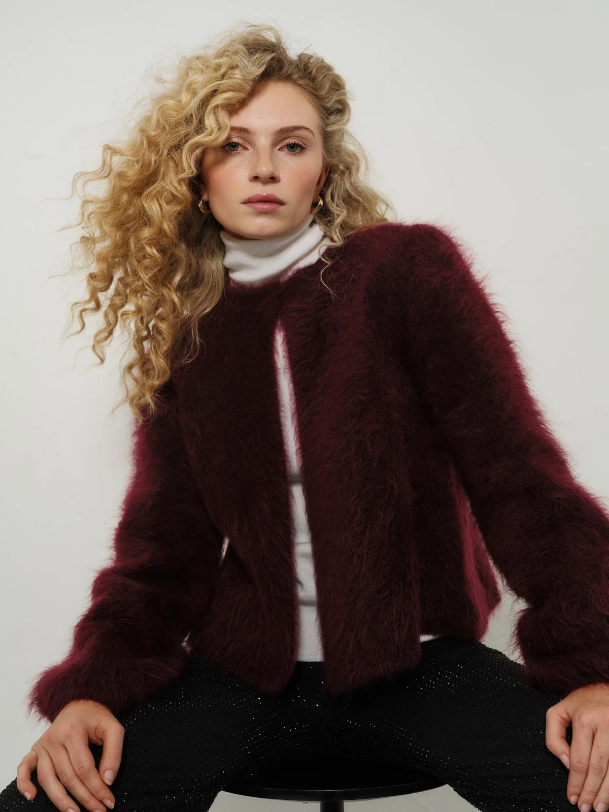 Ella & il - Amelia Chunky Cardigan - Oxblood