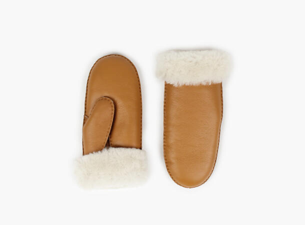 Nohr Studio - Ina Leather Shearling Votter - Cognac
