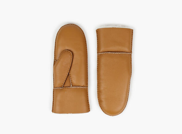 Nohr Studio - Ina Leather Shearling Votter - Cognac - Bilde 3