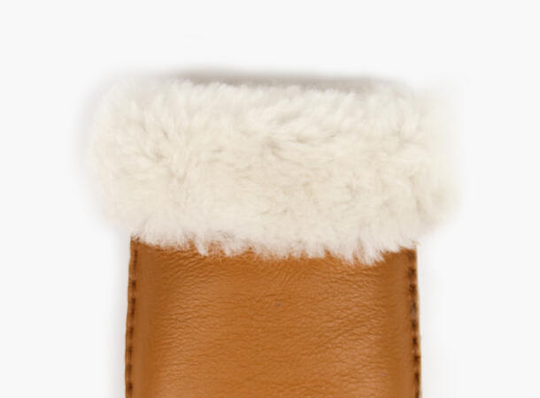 Nohr Studio - Ina Leather Shearling Votter - Cognac - Bilde 2