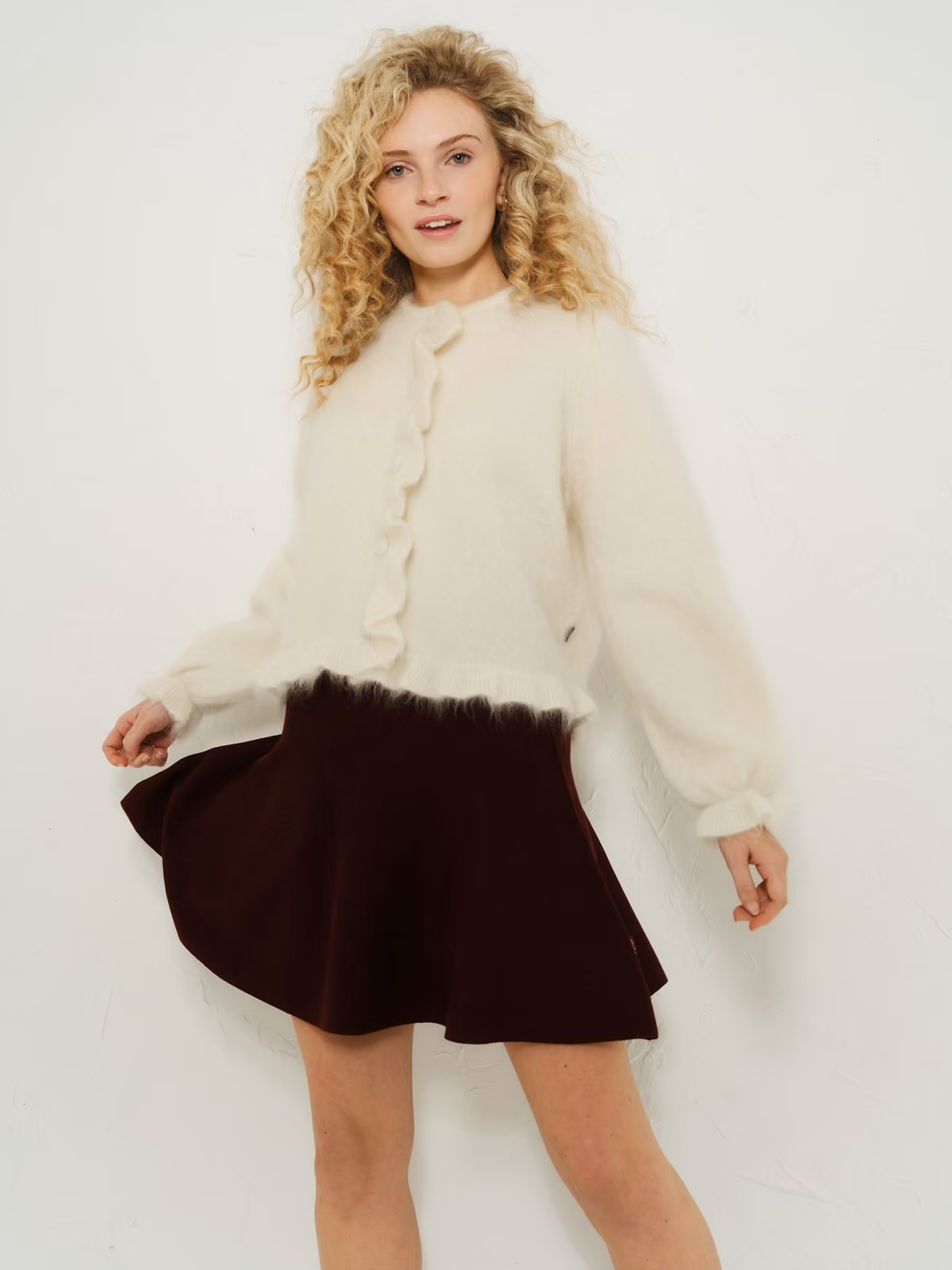 Ella & il - Ana Chunky Cardigan - Bright White