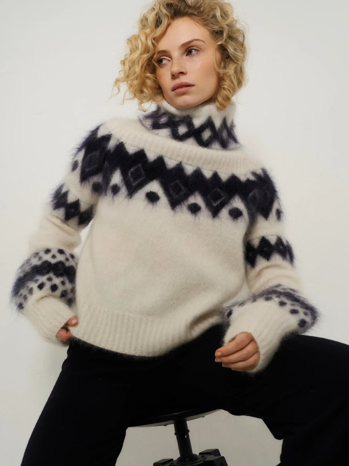 Ella & il - Kylie Chunky Genser - Bright White