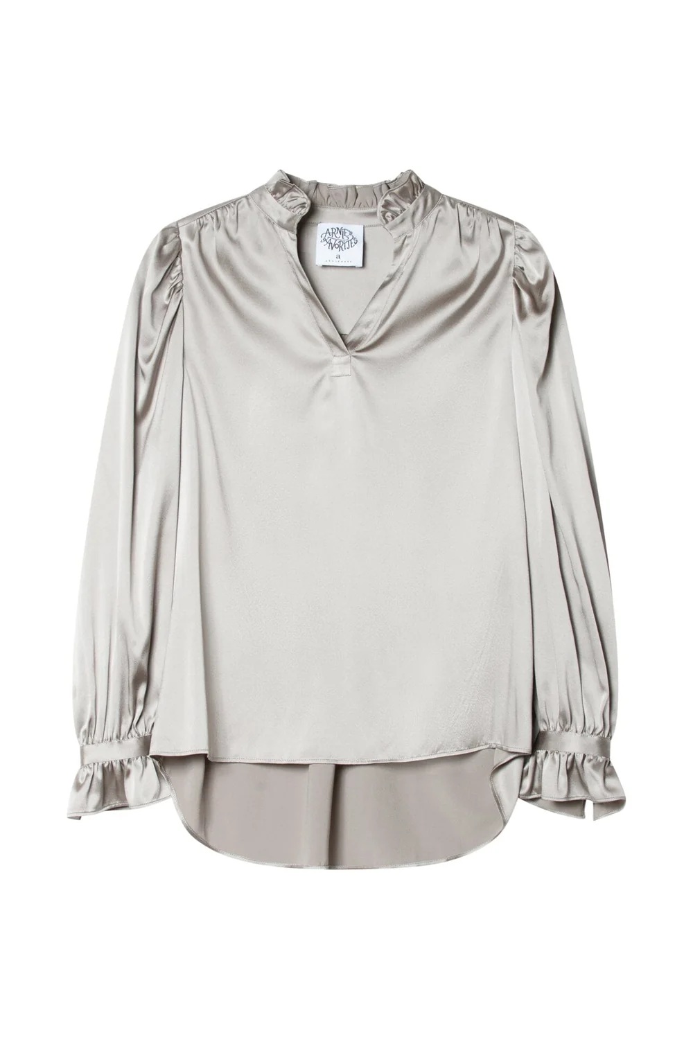 Arnie says - Vale Silke Bluse - Taupe - Bilde 4