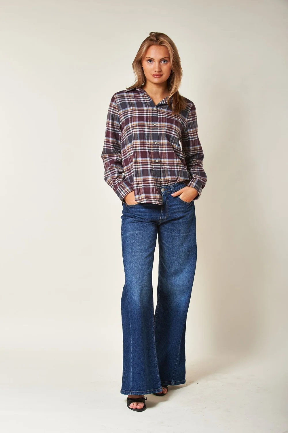 Arnie says - Arc Modern Tartan Skjorte - Burgundy - Bilde 6