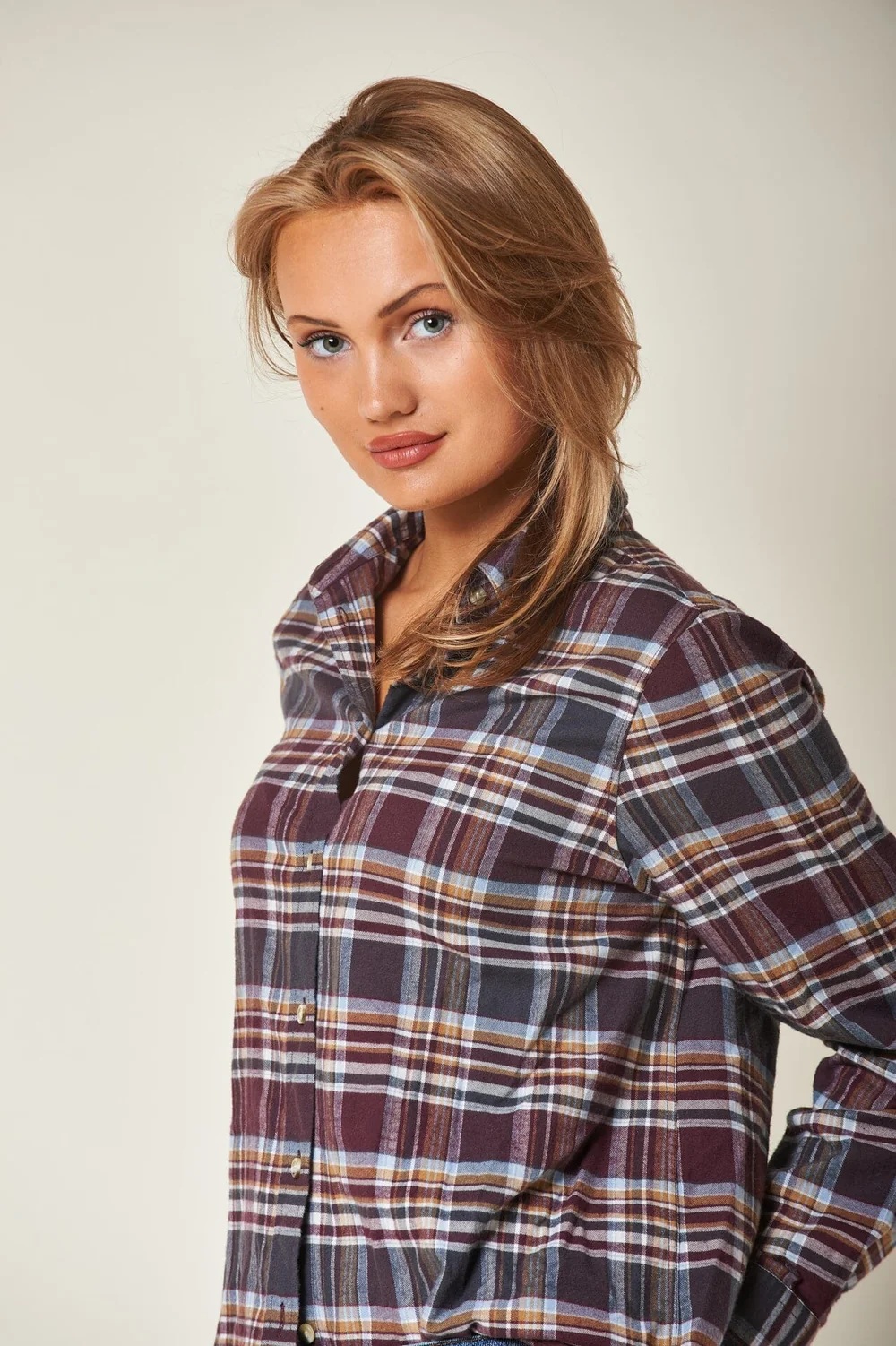 Arnie says - Arc Modern Tartan Skjorte - Burgundy - Bilde 2
