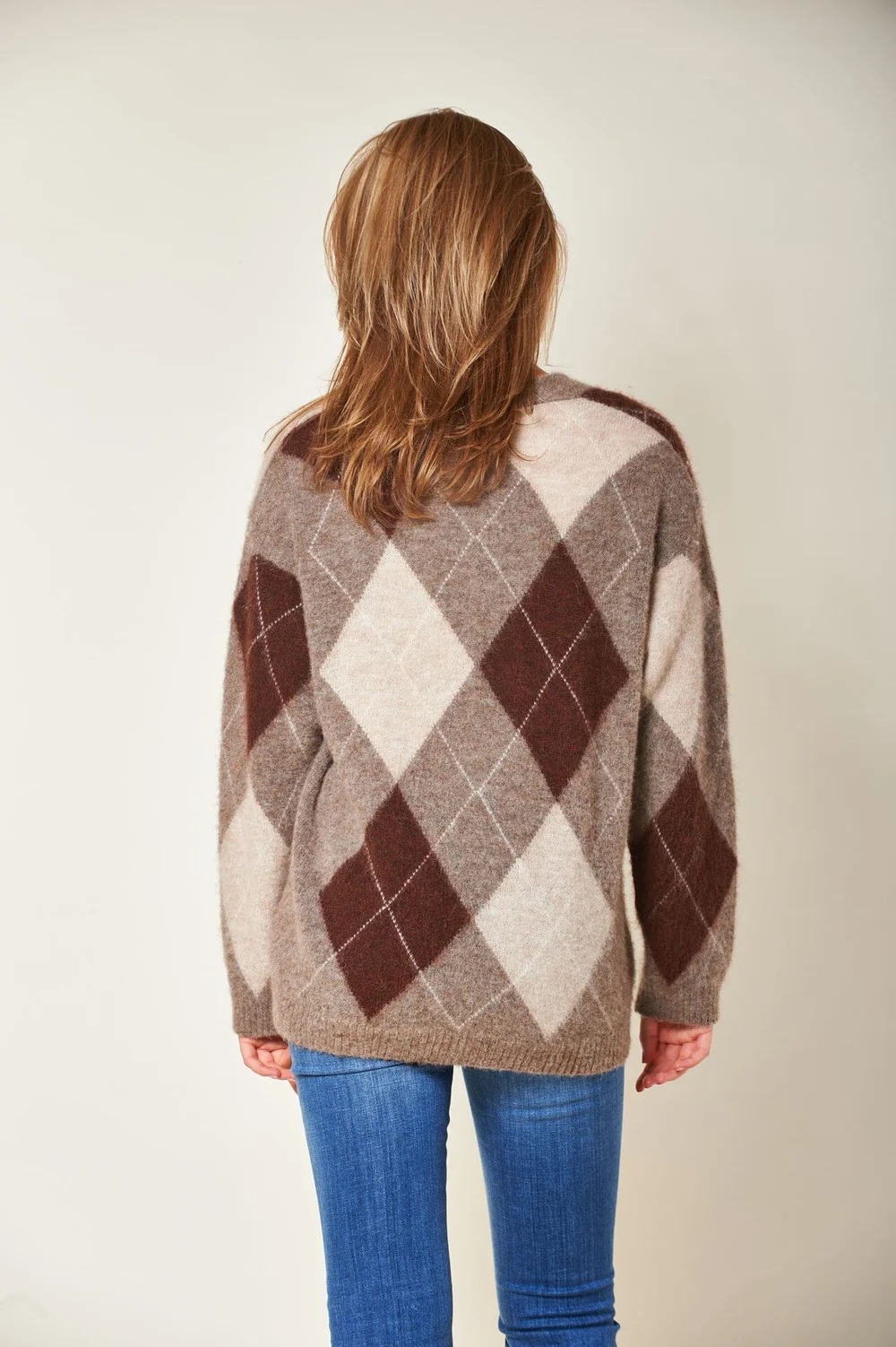 Arnie says - Arabella Argyle Cardigan - Brown Mel Combo - Bilde 2